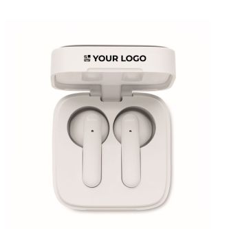 Écouteurs sans fil ABS et microphone, boîtier à détail noir