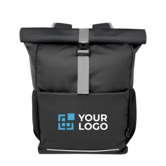 Sac à dos PC 15" roll-up en polyester recyclé imperméable