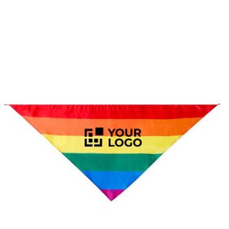 Bandana en polyester multicolore avec coutures de renfort