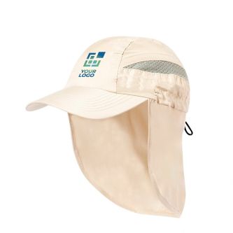 Casquette bicolore en microfibre à élastique et couvre-nuque