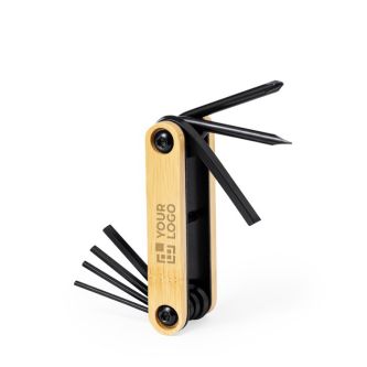 Multi-outils en acier au carbone noir, carcasse en bambou