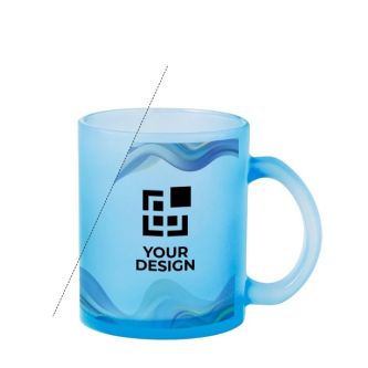 Mug en verre de différents coloris pour sublimation 350ml avec zone d’impression