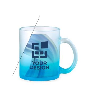 Mug en verre au fini mat avec coloris translucides 350ml