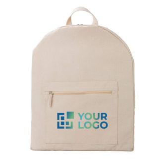 Sac à dos en coton biologique avec poche frontale 320 g/m²