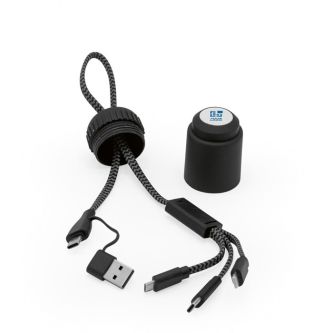 Câble de charge 5-en-1 en matériaux recyclés avec étui