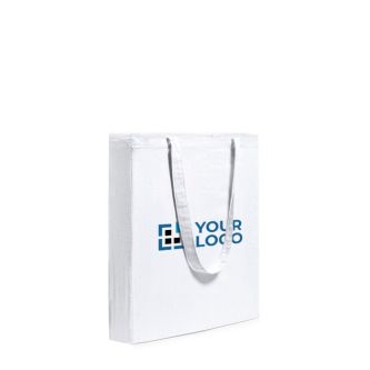 Sac 100% coton avec de longues anses et soufflet, 105 g/m²
