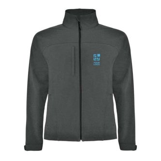 Veste softshell en polyester 3 couches unisexe 300 g/m² Roly avec zone d'impression