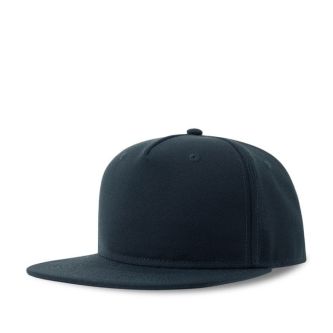 Casquette en polyester recyclé avec visière plate 5 panneaux 300 g/m²