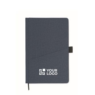 Carnet en PU à couverture rigide et poche pour téléphone, format A5