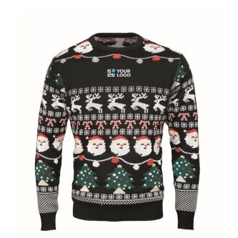 Pull de Noël avec 10 lumières LED, taille L/XL