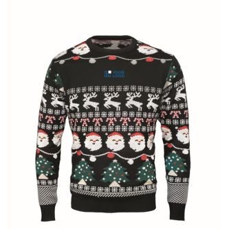 Pull de Noël avec 10 lumières LED, taille S/M
