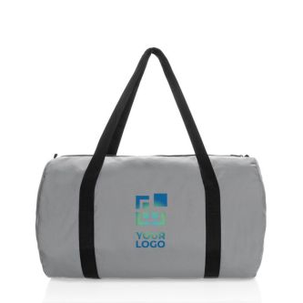 Sac de sport pliable en RPET avec pochette de rangement