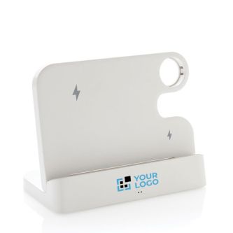 Support de charge sans fil en plastique recyclé pour 3 appareils