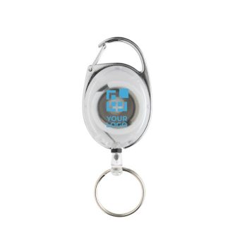 Porte-clés en ABS recyclé et zinc avec cordon et mousqueton