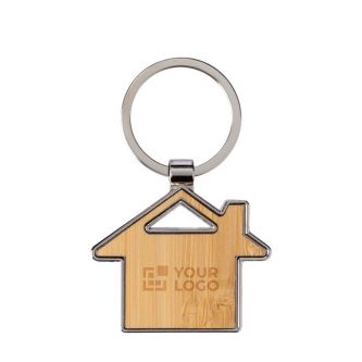 orte-clés en bambou et zinc en forme de maison