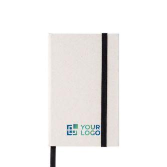 Carnet recyclé à couverture rigide élastique noir, pages rayées A6