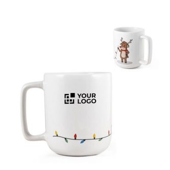 Tasse en céramique avec motif de Noël et capacité jusqu'à 330 ml