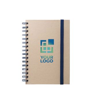 Carnet spirales, couverture rigide en canne à sucre, papier ligné A5
