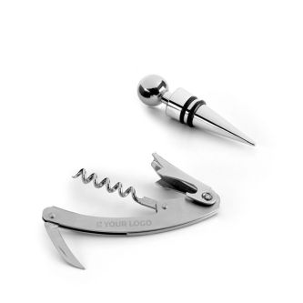 Ensemble de vin en zinc avec trois ustensiles et boîte inclus