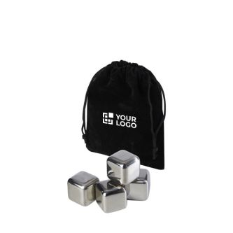 Ensemble de 4 glaçons réutilisables en acier inoxydable