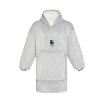 Couverture à capuche en flanelle de polyester avec poche frontale