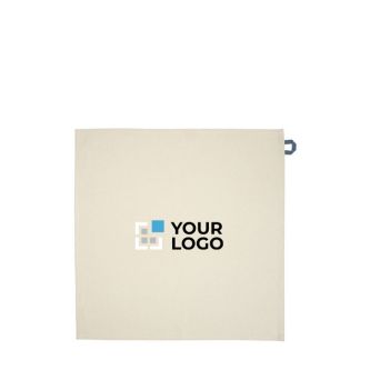 Torchon de cuisine en coton recyclé avec anse colorée 200 g/m²