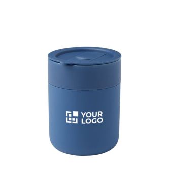 Gobelet en céramique avec revêtement silicone et couvercle 330 ml