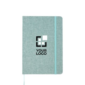 Carnet à couverture rigide en coton recyclé A5 feuilles lignées