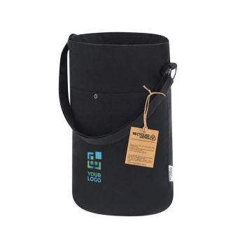 Bandoulière cylindrique en toile recyclée de grande capacité