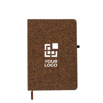 Carnet fabriqué en fibres de café et de liège, pages lignées, A5