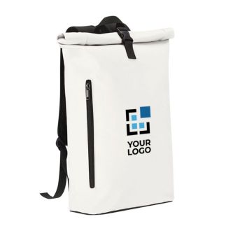 Sac à dos roll-top pour ordinateur 15” en PU doux, fermeture à boucle vue principale