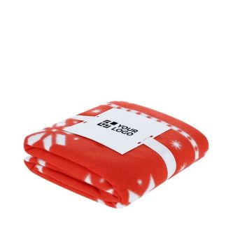 Plaid en polaire RPET avec motif de Noël, 130x160 cm