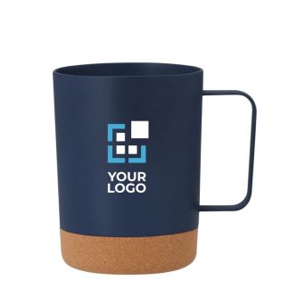 Tasse en PP détail en liège au fond et une poignée carrée, 400 ml