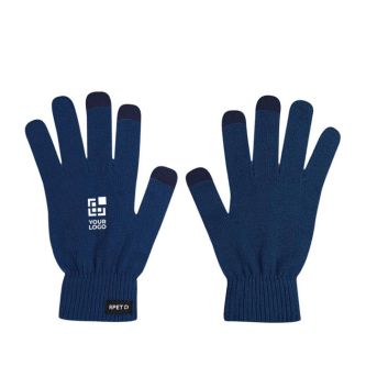 Gants tactiles pour adultes en doux polyester RPET, taille unique