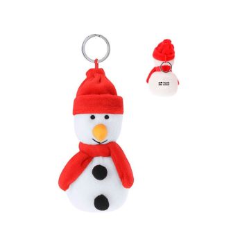 Porte-clés de Noël en peluche en forme de bonhomme de neige