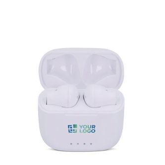 Écouteurs sans fil ergonomiques dans un étui personnalisable