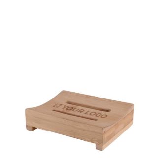 Porte-savon avec 2 trous de drainage en bambou certifié FSC