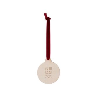 Décoration en forme de boule de Noël avec ruban en velours