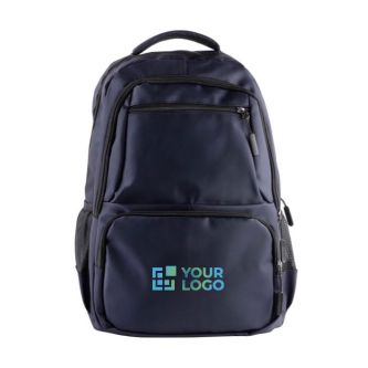 Sac à dos en cuir synthétique avec plusieurs compartiments extérieurs 15''