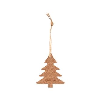 Décoration de Noël en liège en forme de sapin avec cordon