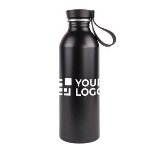 Gourde en aluminium recyclé avec détail en bois sur le bouchon 550ml