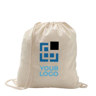 Sac à dos à cordon personnalisé en coton 100 g/m² Eco