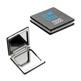 Miroir de poche publicitaire couleur noir deuxième vue