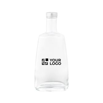 Bouteille en verre fabrication UE, bouchon argenté anti-fuite 700 ml