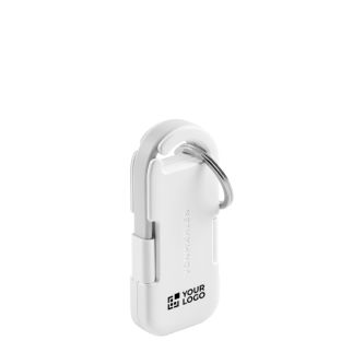 Chargeur portable porte-clés compact en plastique recyclé 1 000 mAh