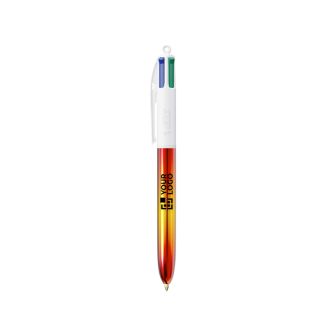 Stylo 4 couleurs en plastique avec effet métallique Flags BIC®