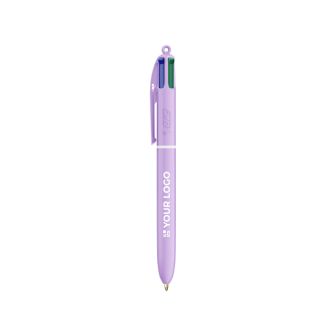 Stylo en plastique au fini pastel et encre 4 couleurs BIC®