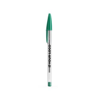 Stylo à bille en plastique transparent à encre verte BIC® Cristal®