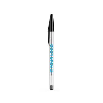 Stylo à bille transparent en plastique à encre noire BIC® Cristal®