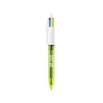 Stylo en plastique avec surligneur fin et encre 4 couleurs Fluo BIC®